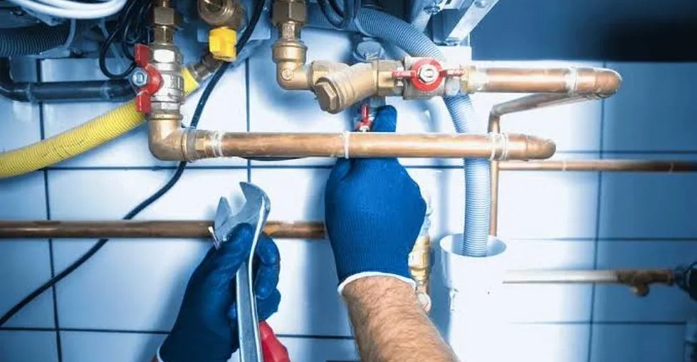 Dépôts de calcaire retirés de la résistance d'un boiler